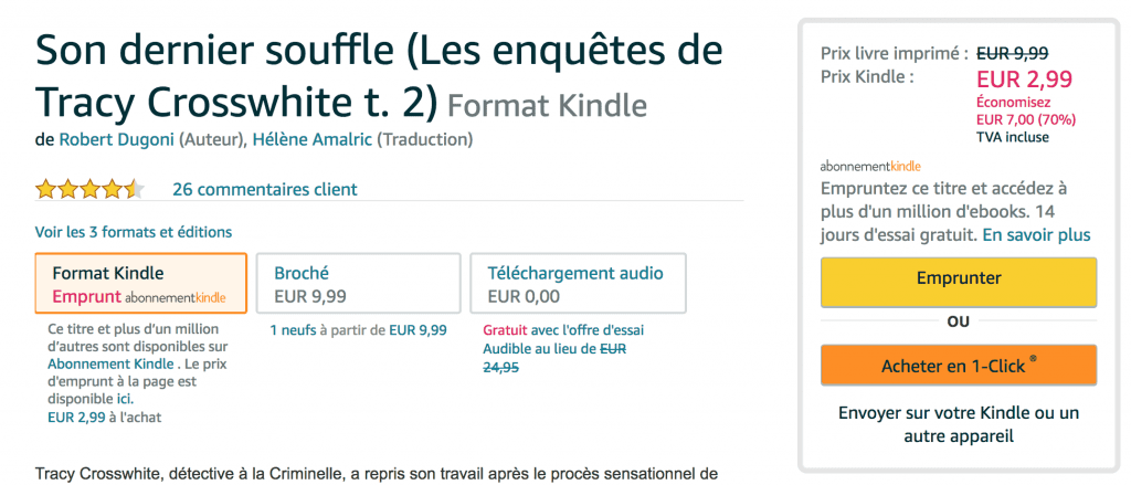 Amazon – Paiement en 1 clic du Kindle Store “Acheter Maintenant”