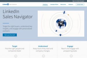 Page d'accueil de LinkedIn Sales Navigator