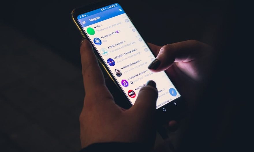 Telegram sur smartphone