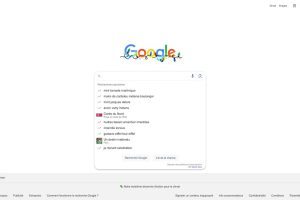 Tendances de recherche de mots clés sur la page d'accueil Google