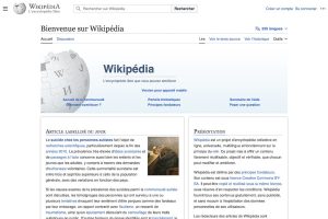 Page d'accueil de Wikipédia
