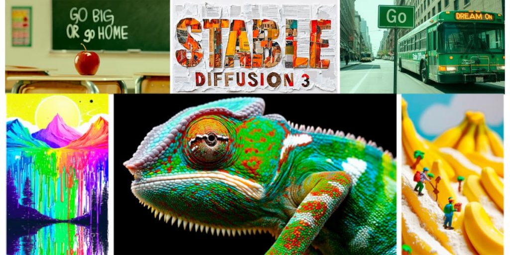 Exemple de visuels générés par Stable Diffusion 3