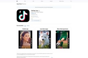 TikTok Lite sur l'App Store d'Apple